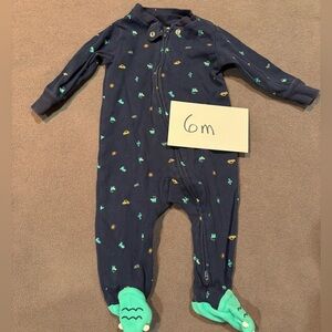 Carter's Navy Pajama Set with Green Details